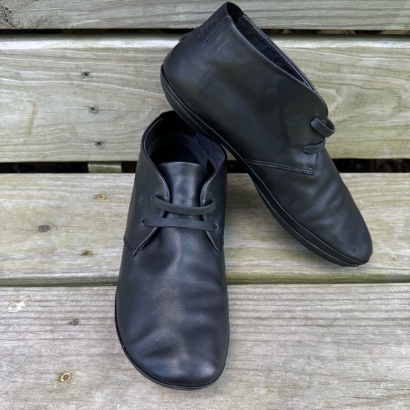 Camper Shoes - Camper Right Leather Ankle Booties Black Rubber Outsole EU 39 US 8.5 Flexible